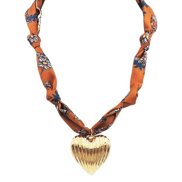 FABRIC HEART NECKLACE