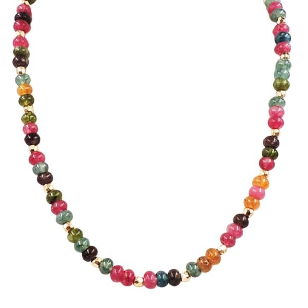 MULIT COLOR BEAD RESIN NECKLACE