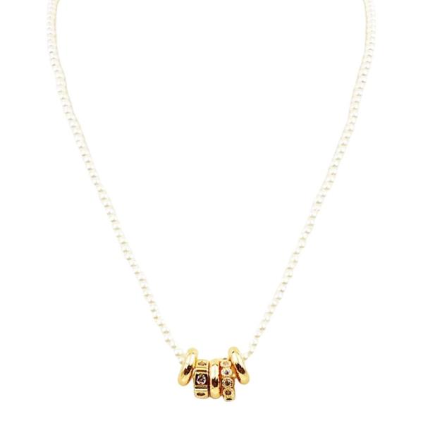 RONDELLE CHARM PEARL NECKLACE