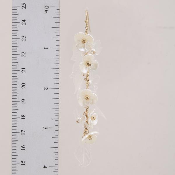 FLOWER DROP FISH HOOK EARRINGS