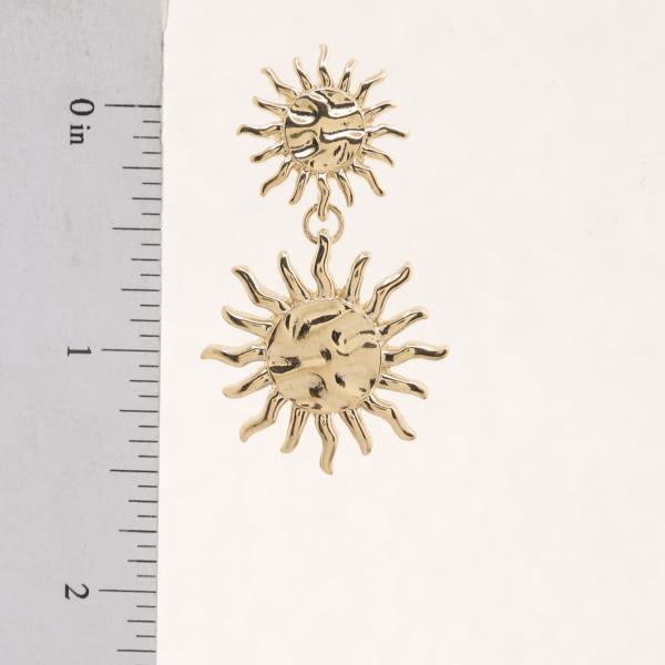 DOUBLE SUN METAL DANGLE EARRING