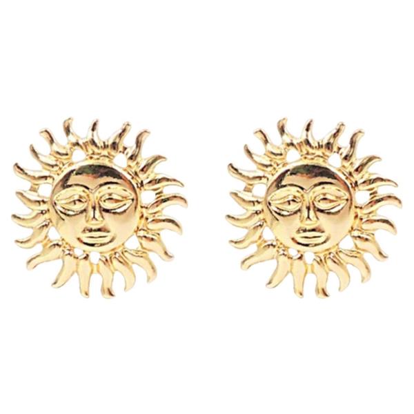 METAL SUN STUD EARRINGS