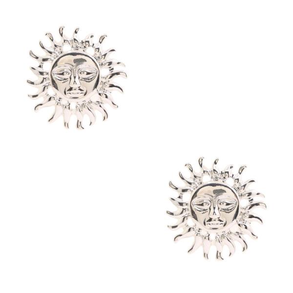 METAL SUN STUD EARRINGS