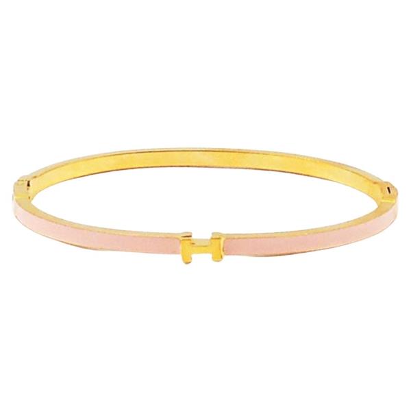 STAINLESS STEEL SKINNY ENAMEL BANGLE BRACELET