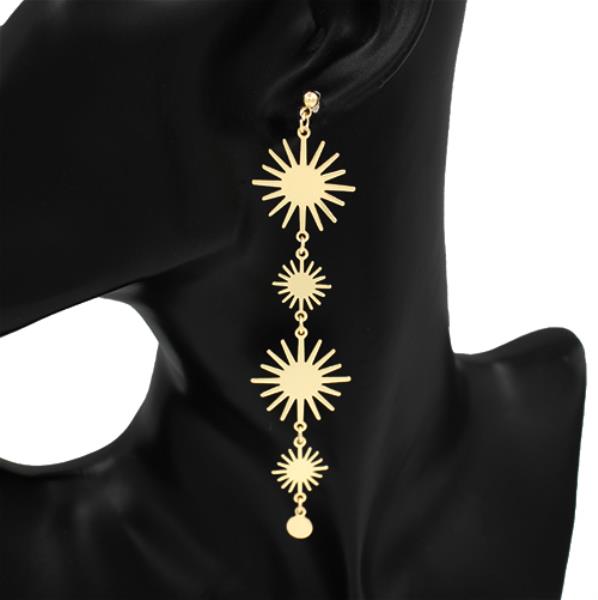 STAR LINK METAL DANGLE EARRING
