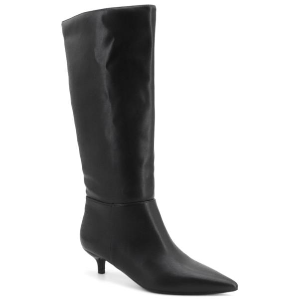 KNEE HIGH KITTEN HEEL BASIC BOOTS 12 PAIRS