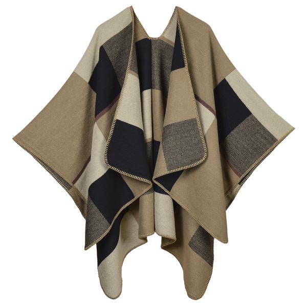 PLAID COZY PONCHO