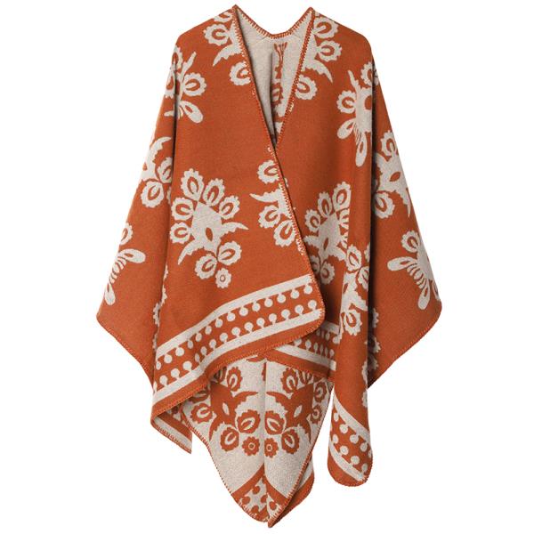 PRINTED DESIGN PONCHO