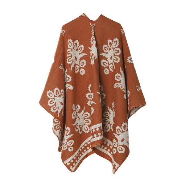 PRINTED DESIGN PONCHO