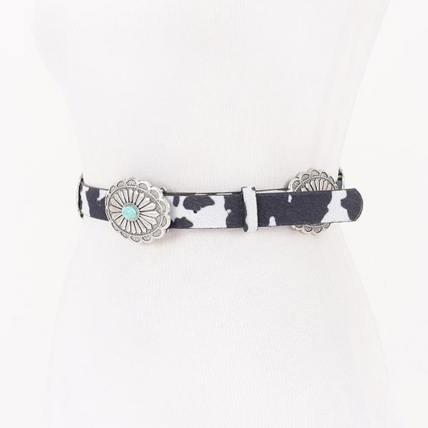 FAUX FUR MULTI METAL METAL BELT