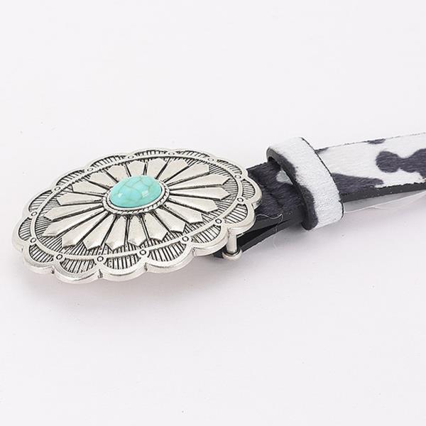 FAUX FUR MULTI METAL METAL BELT