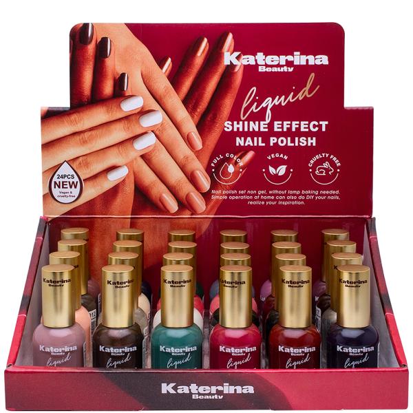 KATERINA BEAUTY LIQUID SHINE EFFECT NAIL POLISH (24 UNITS)