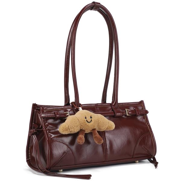 STYLISH BUCKLE DESIGN SHOULDER BAG W DOLL