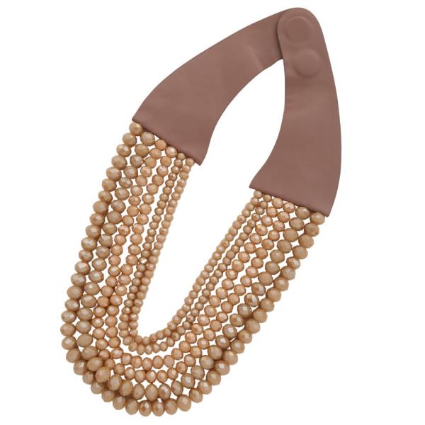 BEADED LAYERED MAGNETIC NECKLACE