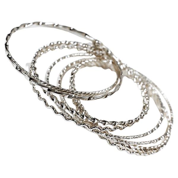 MIXED TEXTURED BANBLE MULTI BRACELET SET