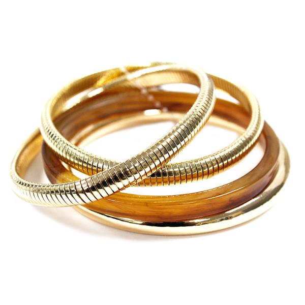 MIXED METAL MULTI BANGLE BRACELET SET