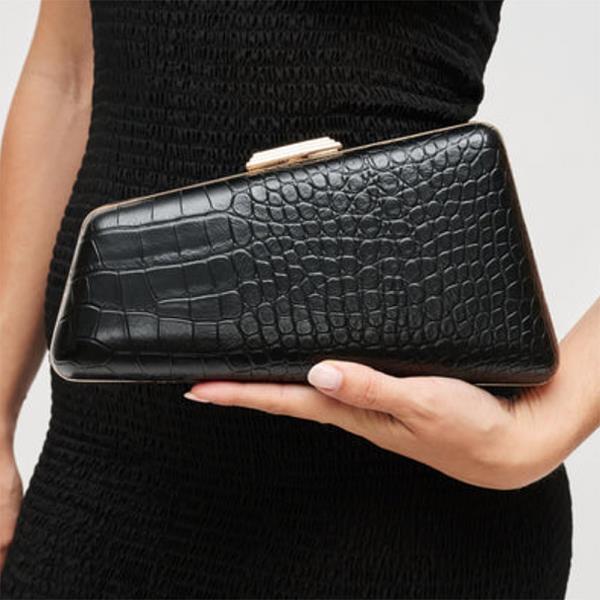 CROCO ASYMMETRICAL IRENE EVENING BAG