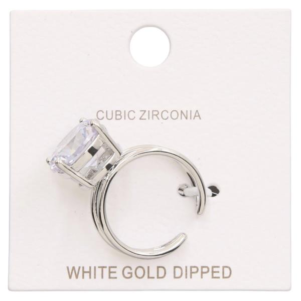 CZ GOLD DIPPED ADJUSTABLE RING