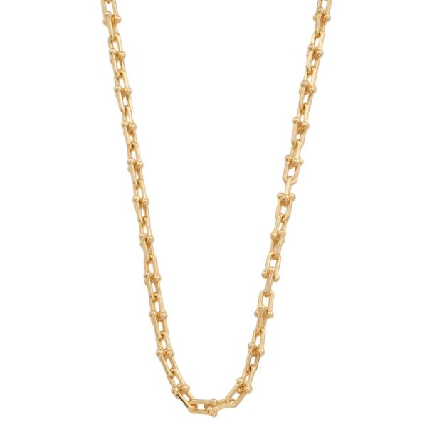 U LINK METAL GOLD DIPPED NECKLACE