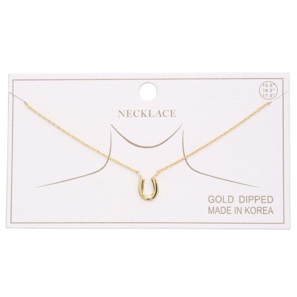 HORSE SHOE CHARM GOLD DIPPED NECKLACE