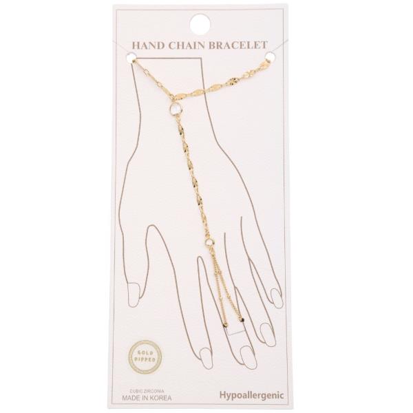 HAND CHAIN GOLD DIPPED BRACELET