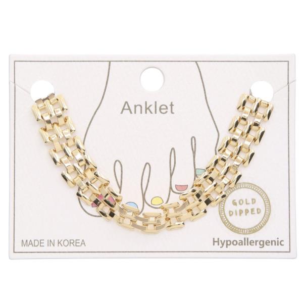 CHAIN LINK GOLD DIPPED ANKLET
