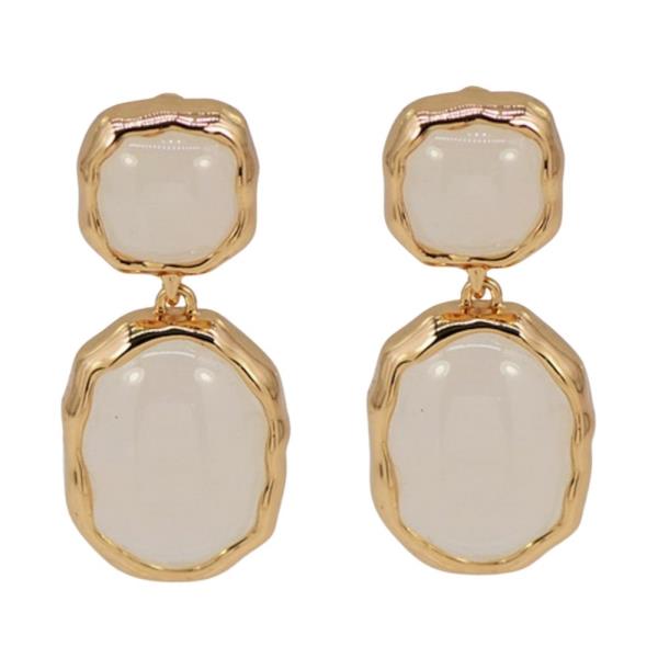 ACRYLIC GEMSTONE DROP EARRING