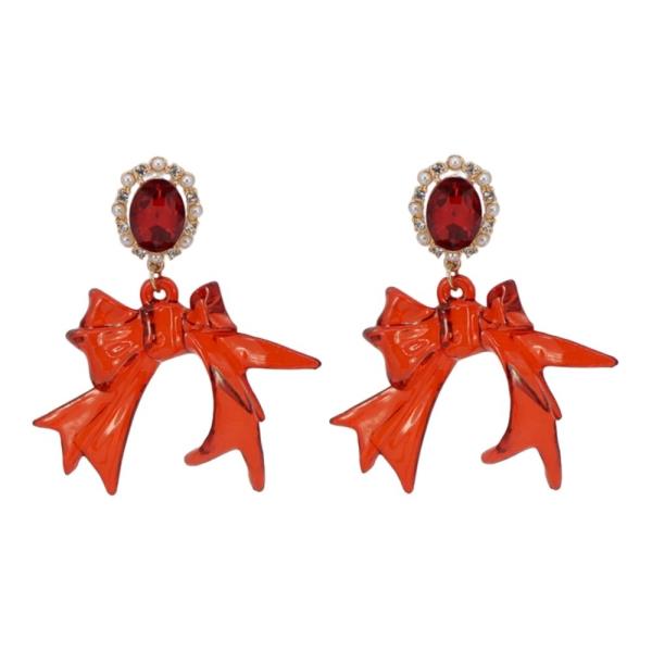 CLEAR RIBBON DANGLE EARRING