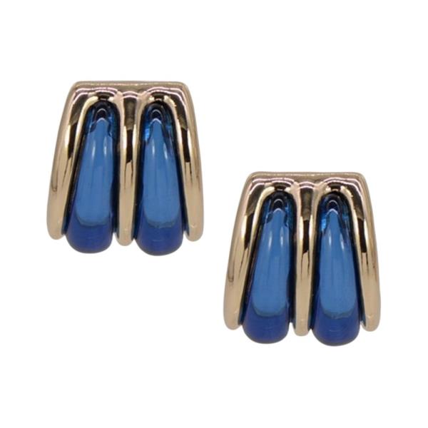 ACRYLIC OVAL STUD EARRING