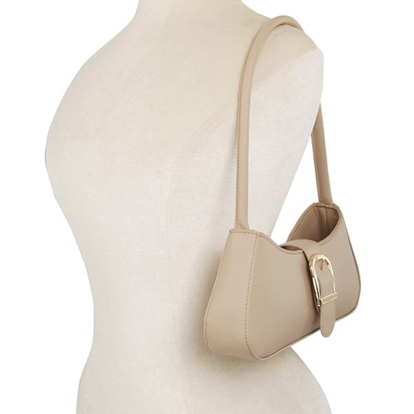 SMOOTH BUCKLE DESIGN SHOULDER BAG