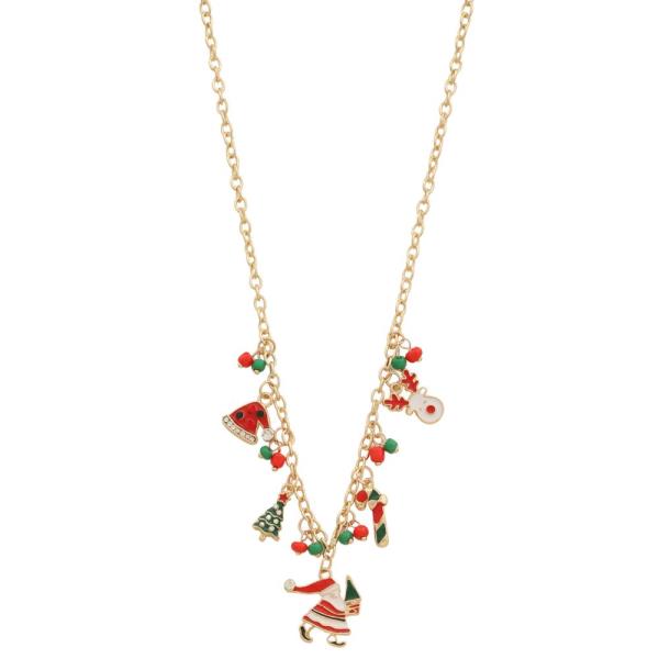 CHRISTMAS MULTI CHARM NECKLACE