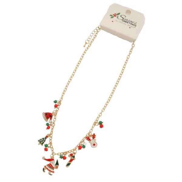 CHRISTMAS MULTI CHARM NECKLACE