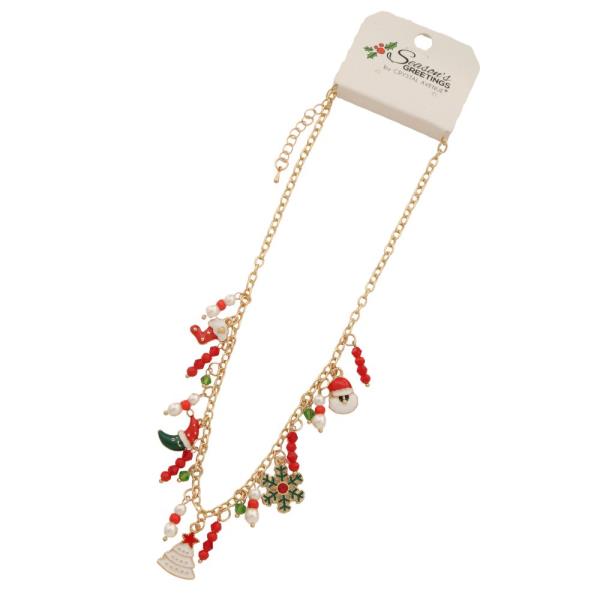 CHRISTMAS MULTI CHARM NECKLACE