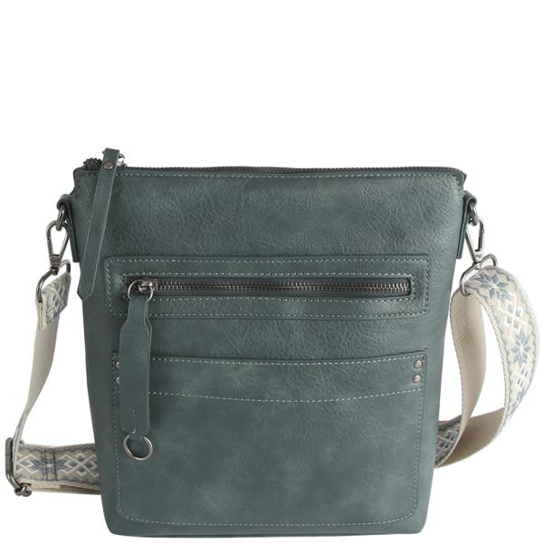 FASHION ZIPPER CROSSBODY BAG