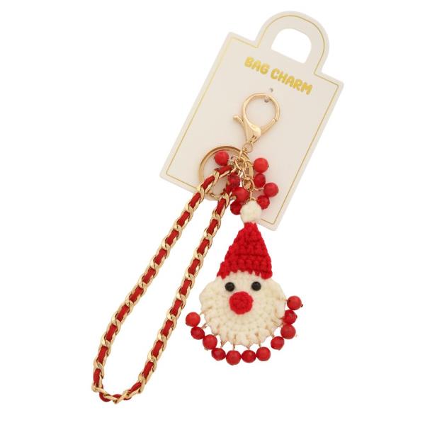 CHRISTMAS SNOWMAN CHAIN BAG CHARM KEYCHAIN