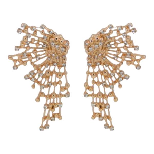 CRYSTAL CASCADING STUD EARRING