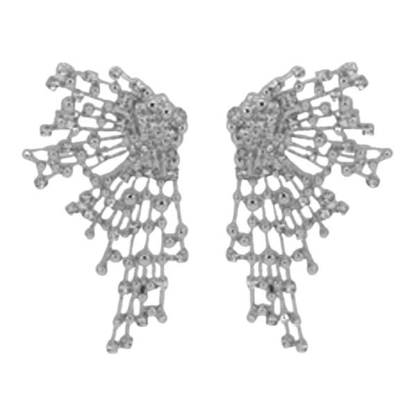 CRYSTAL CASCADING STUD EARRING