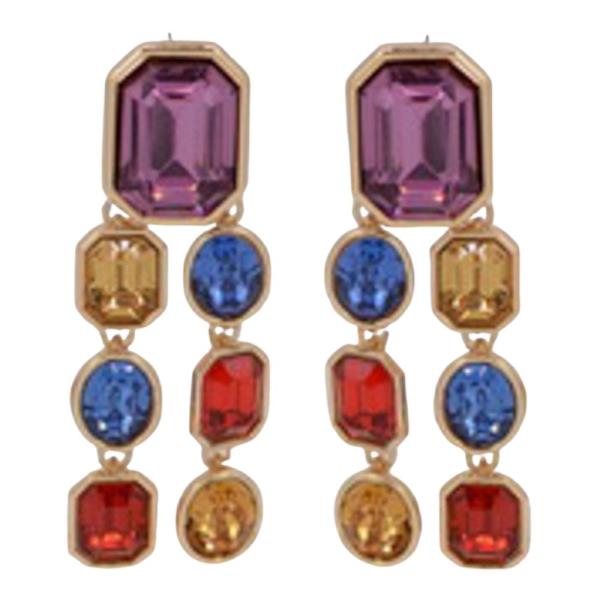 MULTICOLOR CRYSTAL DROP EARRING
