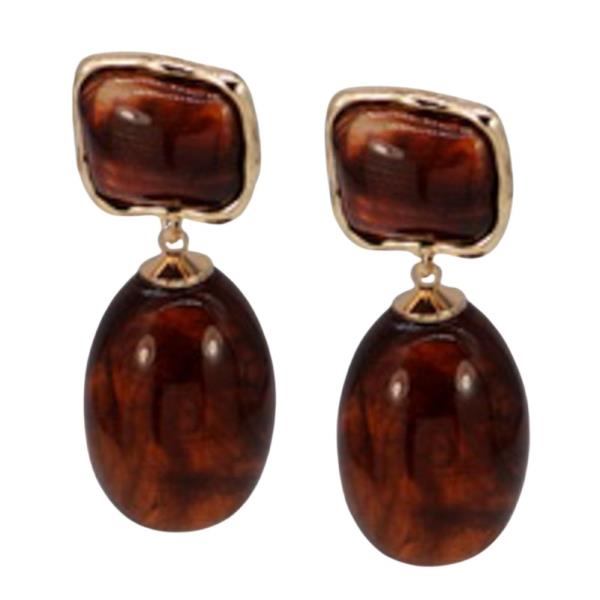 ACRYLIC TEARDROP DROP EARRING