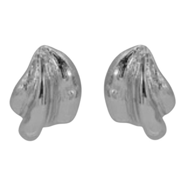TEXTURED METAL ABSTRACT STUD EARRING