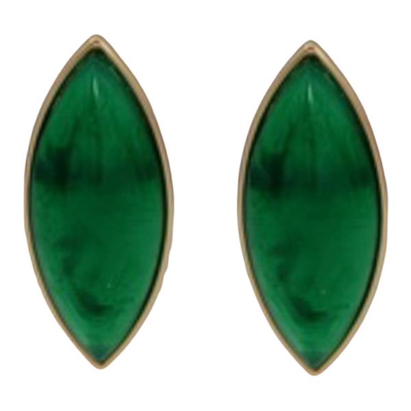 ACRYLIC OVAL STUD EARRING