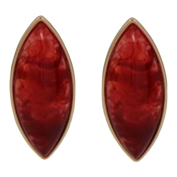 ACRYLIC OVAL STUD EARRING