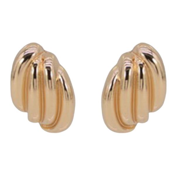 TEXTURED METAL STUD EARRING