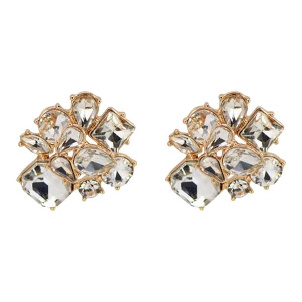 RHINESTONE FLORAL STUD EARRING