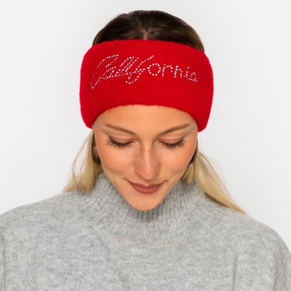 RHINESTONE CALIFORNIA LOGO HEADWRAP