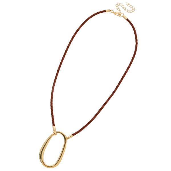 SODAJO OVAL PENDANT GOLD DIPPED NECKLACE