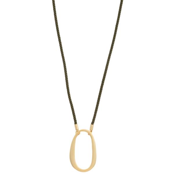 SODAJO OVAL PENDANT GOLD DIPPED NECKLACE