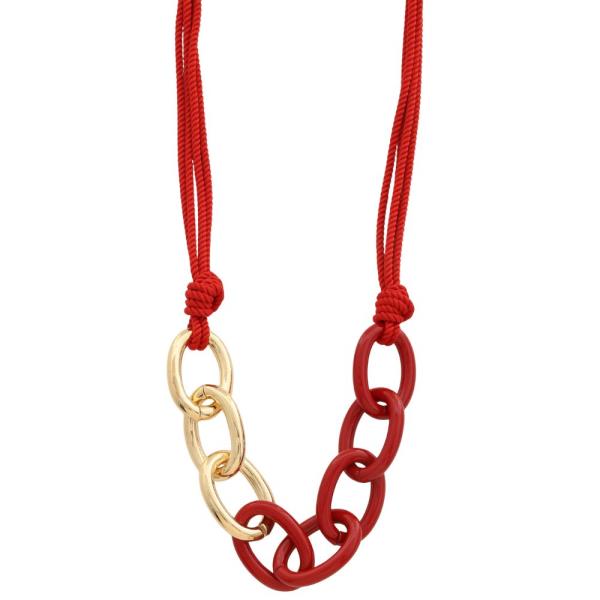 SODAJO OVAL LINK GOLD DIPPED NECKLACE