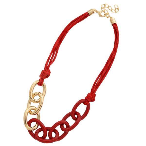 SODAJO OVAL LINK GOLD DIPPED NECKLACE