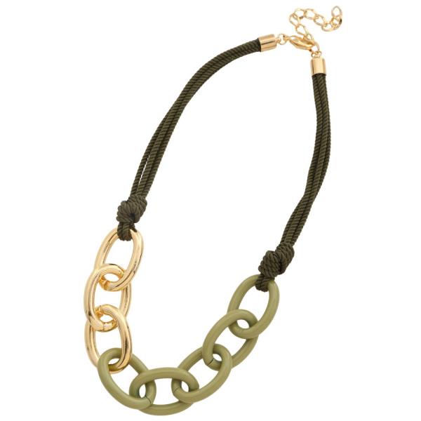 SODAJO OVAL LINK GOLD DIPPED NECKLACE